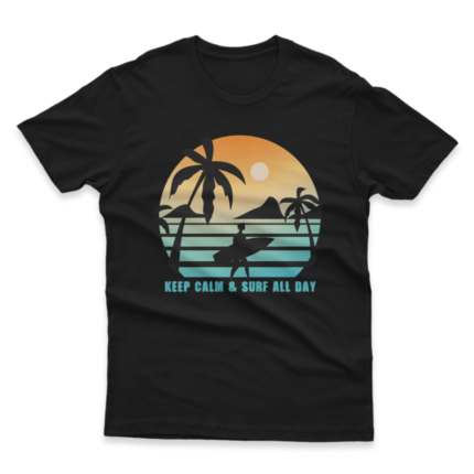 Camiseta Keep Calm & Surf All Day